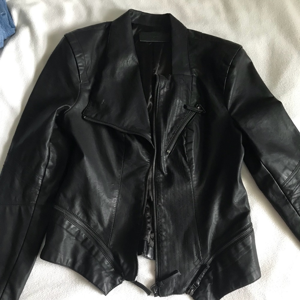 Blank NYC faux leather moto jacket